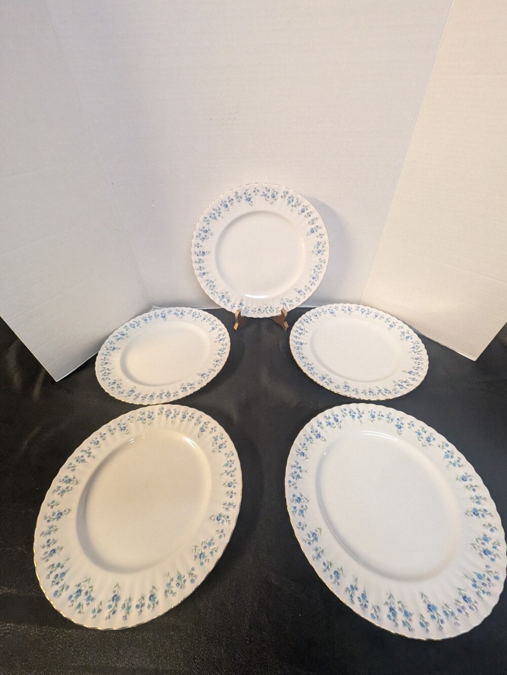 Royal Albert England Bone China Memory Lane Vintage Dinner Plates Set Of 5 Lot